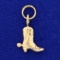 Cowboy Boot Charm Or Pendant In 14k Yellow Gold