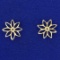 Diamond Cut Flower Design Stud Earring Enhancers In 14k Yellow Gold
