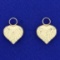 Matching Heart Charms In 14k Yellow Gold