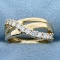 Unique 1/2ct Tw Diamond Wedding Or Anniversary Band Ring In 14k Yellow Gold