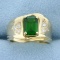 1.5ct Chrome Tourmaline And Diamond Ring In 14k Yellow Gold