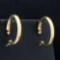 3/4 Inch Diameter Hoop Earrings In 14k Yellow Gold