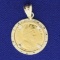 Isle Of Man 1/25 Oz Gold Elizabeth Ii Cat Gold Coin In Pendant