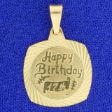 Happy 17th Birthday Pendant Or Charm In 10k Yellow Gold
