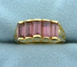 Rubellite Tourmaline Ring In 14k Yellow Gold