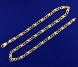20 Inch Gold Heavy Infinity Link Neck Chain In Solid 14k Yellow Gold