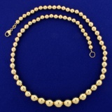 20 1/2 Inch Graduating Gold Ball Neck Chain In 14k Yellow Gold