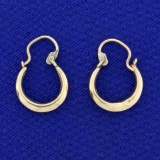 Small Drop Hoop Earrings In 8k Yellow Gold