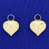 Matching Heart Charms In 14k Yellow Gold