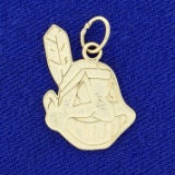 Cleveland Indians Charm Or Pendant In 14k Yellow Gold