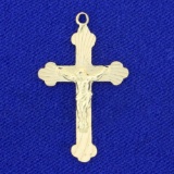 Gold Crucifix Pendant In 18k Yellow Gold