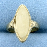 Vintage Signet Ring In 14k Yellow Gold