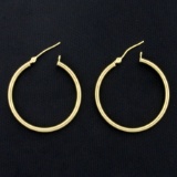Large Hoop Earrings In 14k Yellow Gold