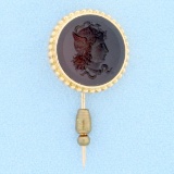 Vintage Cameo Pin In 14k Rose Gold