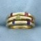 Multi-color Gemstone Ring In 14k Yellow Gold