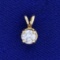 1/4ct Diamond Pendant In 14k Yellow Gold