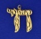 Hebrew Chai Pendant In 14k Yellow Gold