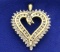 1 1/4ct Tw Champagne And White Diamond Heart Pendant In 10k Yellow Gold
