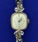 Vintage Solid 14k Gold And Diamond Woman's Bulova Watch