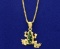 Enameled Frog Pendant On Box Link Chain In 14k Yellow Gold