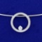 Movado Ono Designer Diamond Necklace In 18k White Gold