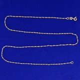 20 Inch Twisting Flat S Link Neck Chain In 14k Yellow Gold