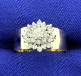1/2 Ct Tw Diamond Cluster Ring In 14k Gold