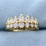 1/2ct Tw Diamond Anniversary Ring In 14k Yellow Gold