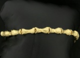 Bamboo Design Bracelet In 14k Yellow Gold