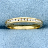 .15ct Tw Channel Set Diamond Wedding Band Ring In 14k Yellow Gold