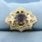 Antique 2ct Amethyst Victorian Ring In 14k Yellow Gold