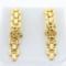 Dangle Link Earrings In 18k Yellow Gold