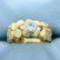 3/4ct Solitaire Diamond Nugget Ring In 14k Yellow Gold