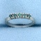 Color Changing Alexandrite Stackable Ring In 14k White Gold