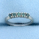 Color Changing Alexandrite Stackable Ring In 14k White Gold