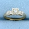 Vintage Three Stone Diamond Ring In 14k Yellow And White Gold