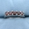 1 Ct Tw Orange Diamond Band Ring In 14k White Gold
