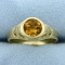 Antique 1.3ct Citrine Ring In 18k Yellow Gold