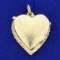 Antique Heart Locket Pendant Or Charm In 14k Yellow Gold