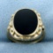 Vintage Large Onyx Statement Ring In 14k Yellow Gold