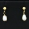 Baroque Pearl And Ball Dangle Earrings In 14k Yellow Gold