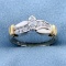 1/5 Ct Tw Diamond Engagement Ring In 10k White And Yellow Gold