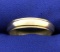 Men's Beaded Edge Wedding Band Ring In 14k Yellow Gold