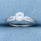 1/2 Ct Tw Diamond Engagement Ring In 14k White Gold