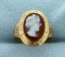 Vintage Cameo Ring In 10k Yellow Gold