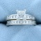 2ct Tw Princess Cut Diamond Wedding Ring Set In 14k White Gold