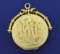 Vintage Monogrammed Locket Pendant In 14k Yellow Gold