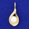 Akoya Cultured Pearl And Diamond Pendant In 14k Yellow Gold