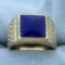 5ct Natural Lapis Lazuli Ring In 14k Yellow Gold