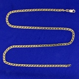 20 Inch Curb Link Necklace In 14k Yellow Gold